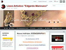 Tablet Screenshot of liceoartisticomannucci.it